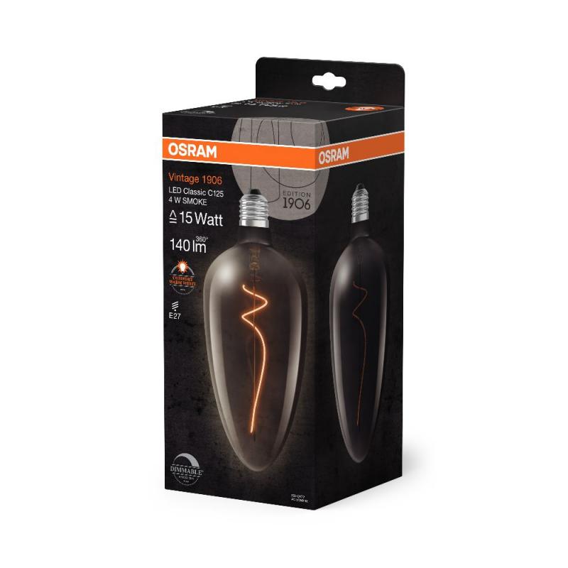 OSRAM E27 LED Glühlampe dekorative Kegelform dimmbar 4W wie 15W extra warmweißes gemütliches Licht in besonderer Form